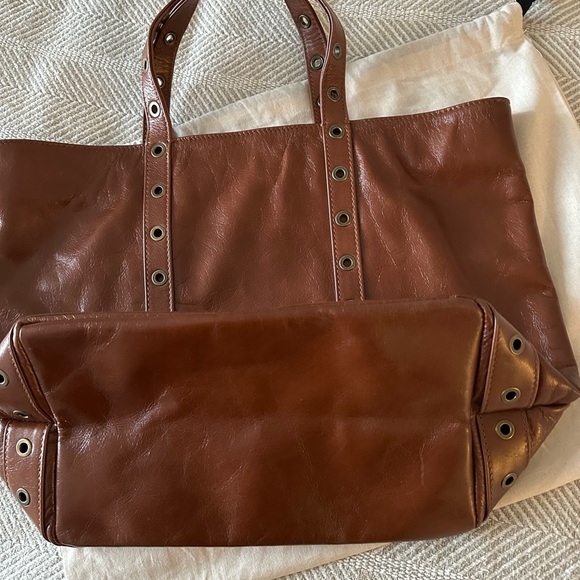 Vanessa Bruno Leather Brown Medium Tote New With Out Tags - Picture 5 of 6